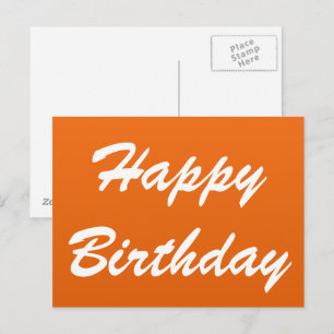 Cartes postales Orange Joyeux Anniversaire