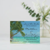 Cartes postales "Palmier Océan" pour annoncer la d (Debout devant)