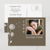 Cartes postales, pandelions (Devant / Derrière)