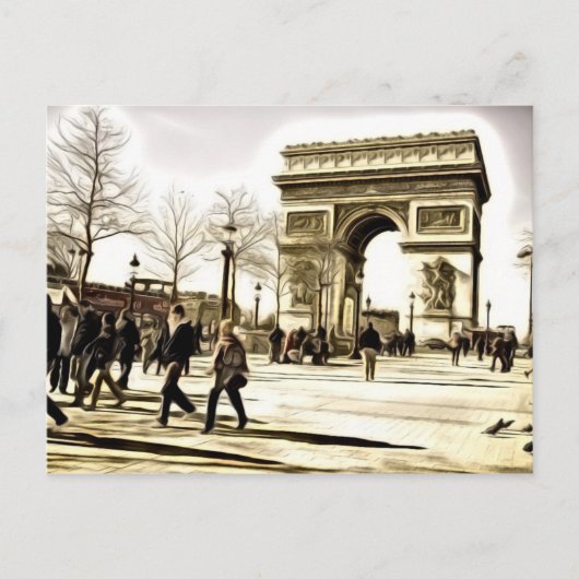 Cartes postales Paris - Arc de Triomphe (Devant)