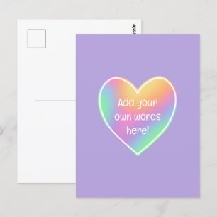 Cartes postales Pastel Rainbow personnalisées