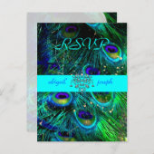 Cartes postales Peacock, psychédélique RSVP (Devant / Derrière)