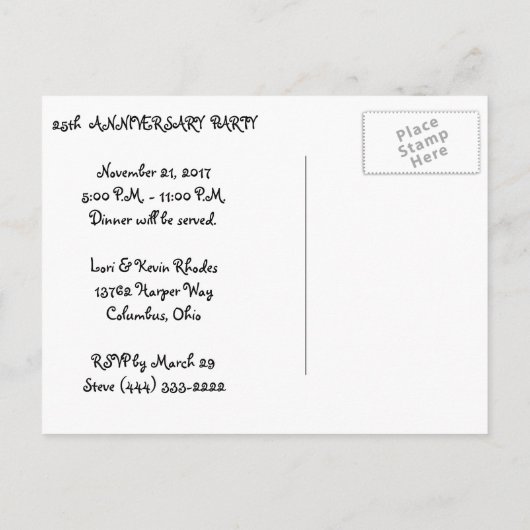 Cartes postales Penguin Love 25e anniversaire (Dos)