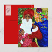 Cartes postales père Noël Wish - African American (Devant / Derrière)