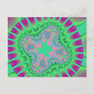 Cartes postales personnalisées à fleurs vertes