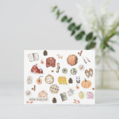 Cartes postales personnalisées automne confortable (Debout devant)