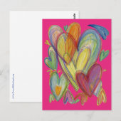 Cartes postales personnalisées avec cœurs d'amour  (Devant / Derrière)