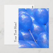 Cartes postales personnalisées Ballons Bleus (Devant / Derrière)