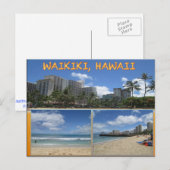CARTES POSTALES PERSONNALISÉES - COLLAGE HAWAII# 1 (Devant / Derrière)