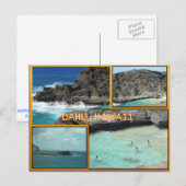 CARTES POSTALES PERSONNALISÉES - COLLAGE HAWAII# 1 (Devant / Derrière)