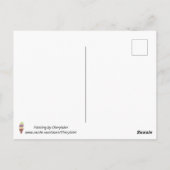Cartes postales personnalisées Cône de glace à qua (Dos)