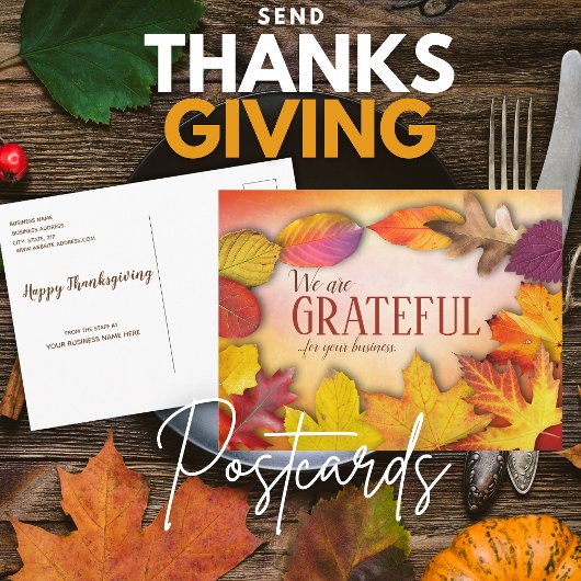 Cartes postales personnalisées de Thanksgiving