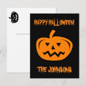 Cartes postales personnalisées du citrouille Hallo (Devant / Derrière)