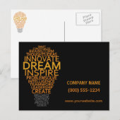 Cartes postales personnalisées Inspiron Light Bull (Devant / Derrière)