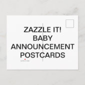 Cartes postales personnalisées pour bébés (Dos)