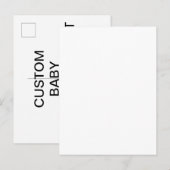 Cartes postales personnalisées pour bébés (Devant / Derrière)