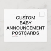 Cartes postales personnalisées pour bébés (Dos)