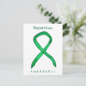 Cartes postales personnalisées Ruban Vert Sensibil (Debout devant)