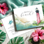 Cartes postales phare Invitations de la Fête de ré<br><div class="desc">Bienvenue à vos proches dans votre nouvelle maison avec nos magnifiques Invitations de Fête du Réchauffement de la Maison, avec les cartes postales du phare Jupiter Florida et les designs exclusifs de Victoria Grigaliunas de Do Tell A Belle. Ces invitations captent la beauté de Jupiter, Floride, avec des oeuvres d'aquarelle...</div>