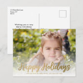 Cartes postales photo avec Joyuses Fêtes en écritu (Devant / Derrière)