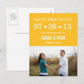 Cartes postales photo de date de sauvegarde jaune  (Devant / Derrière)