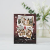 Cartes postales photo de Noël rouge joyeux Noël (Debout devant)