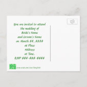 Cartes postales photo d'invitation de mariage aux  (Dos)