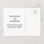 Cartes postales photo pour annoncer la date (Dos)