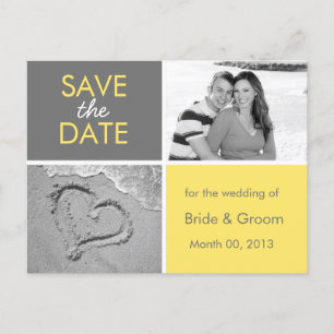 Cartes postales photo pour annoncer la date de mar