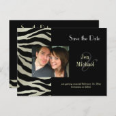 Cartes postales photo Zebra Save the Date, (Devant / Derrière)