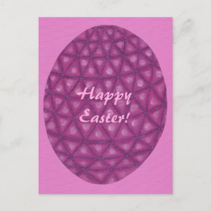 Cartes postales Pink Purple Géométrique Joyeux Oeu