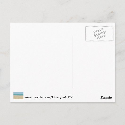 Cartes postales Plage Sand Ocean Scene (Dos)