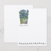 Cartes postales plates avec hydrangeas dans l'eau (Devant / Derrière)