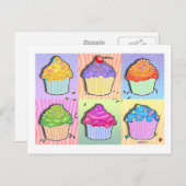 Cartes postales - Pop Art Cupcakes (Devant / Derrière)