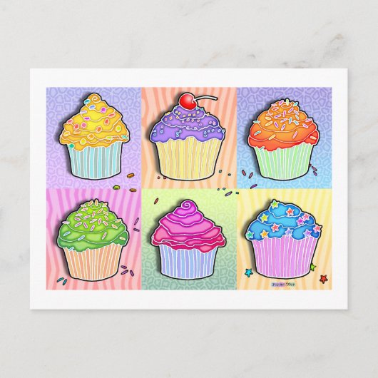 Cartes postales - Pop Art Cupcakes (Devant)
