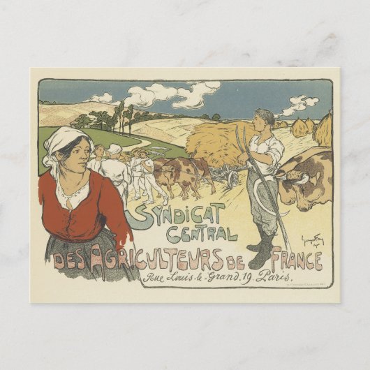 Cartes postales posters vintage - Agriculteurs (Devant)