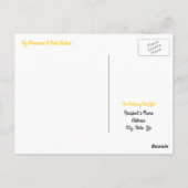 Cartes postales pour 40 ans - Noir et Jaune (Dos)