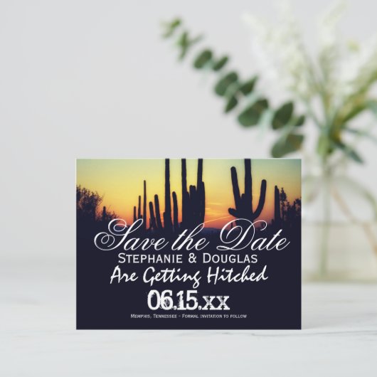 Cartes postales pour annoncer votre mariage avec c (Debout devant)