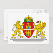 Cartes postales pour armoiries de Budapest (Devant / Derrière)