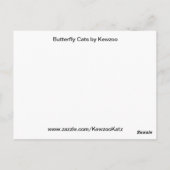 Cartes postales pour chats papillons (Dos)