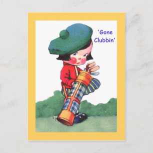 Cartes postales pour femmes Golf Cute Vintage Golf