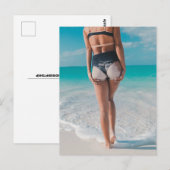 CARTES POSTALES POUR FILLES SANDY BUTT BEACH (Devant / Derrière)