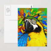 Cartes postales pour Imaginaire de perroquet Gold (Devant / Derrière)