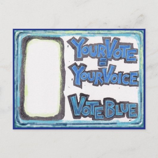 Cartes postales pour les démocrates - Votre vote = (Devant)