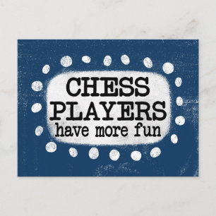 Cartes postales pour les joueurs d'échecs s'amusen