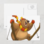 Cartes postales pour les ours à ski (Devant / Derrière)