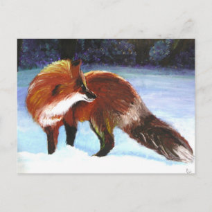Cartes postales pour les visiteurs d'hiver (Renard