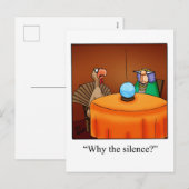 Cartes postales pour l'Humour de Thanksgiving (Devant / Derrière)