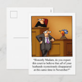 Cartes postales pour l'Humour de Thanksgiving (Devant / Derrière)