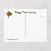 Cartes postales pour l'Humour de Thanksgiving (Dos)